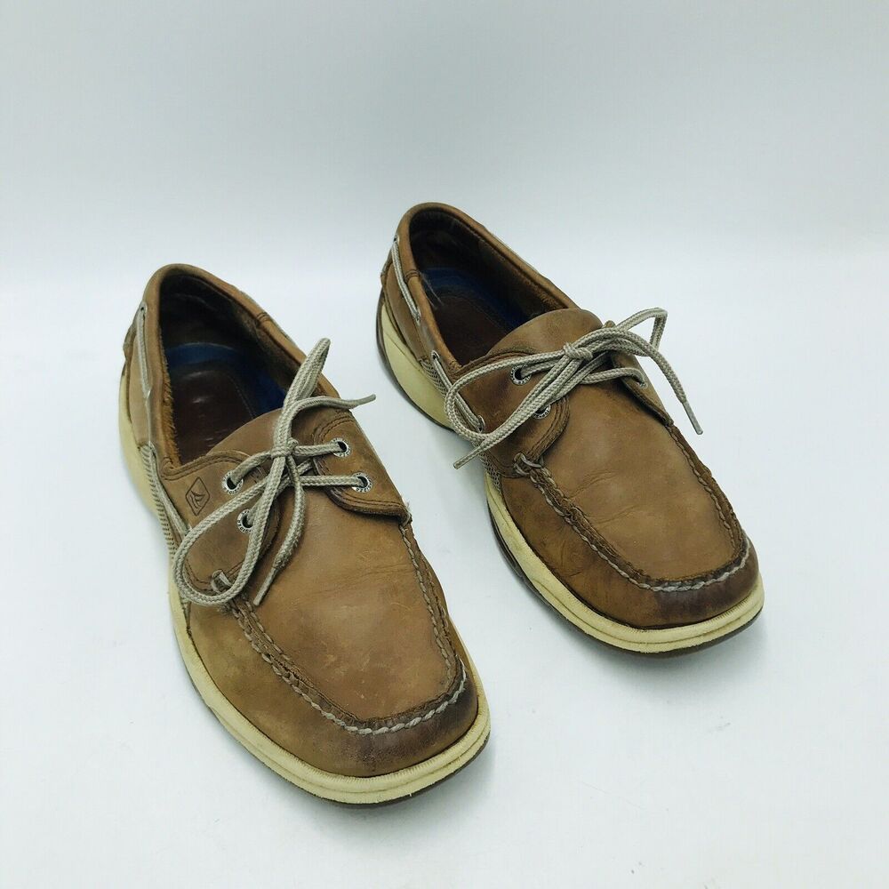 Sperry Men's 9.5 M Boat Shoes Brown Leather Casual